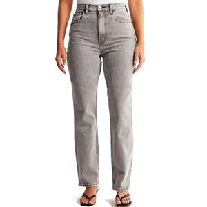 *50off3* A&F 90s Straight Ultra High Rise Curve Love Jeans 27 4XS Acid Wash